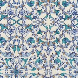 Rossi Decorated Papers from Italy - Traditional Florentine Blue Shades 28"x40" Sheet
