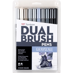 Tombow Grayscale Tones Dual Brush Pen 10-ct. Set