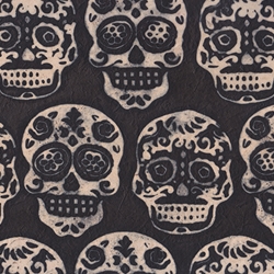 **NEW!** Batik Lokta Paper from Nepal- Day of the Dead Skulls 20x30" Sheet