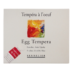 Sennelier Egg Tempera 5-Color Cardboard Set