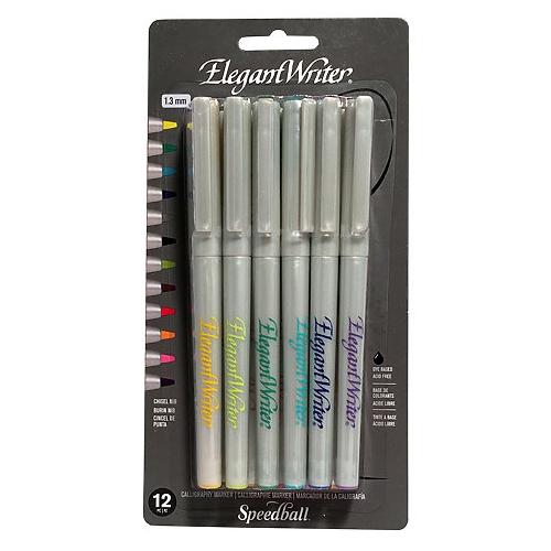 Speedball Elegant Writer Calligraphy Assorted Markers 6/Pkg-Medium