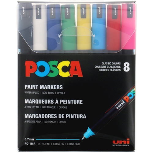 Marcadores Posca Uni Pc 1m X8 Colores Soft Pastel