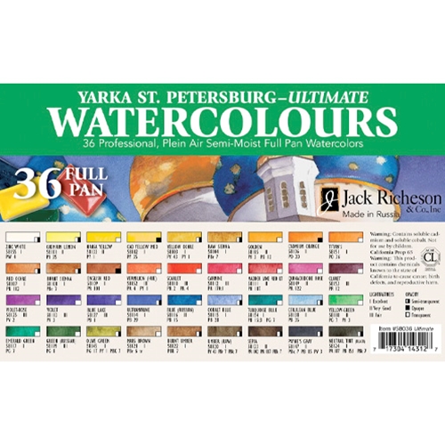 BRAND NEW - Yarka St. Petersburg Watercolors sale - Expanded - 24 Full Pan set