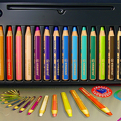 Crayon couleur 18 cms - pointe 2,5 mm - STABILO color - avec 2
