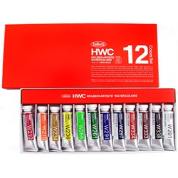Holbein Artists' Watercolor, 12 color set 15ml tubes