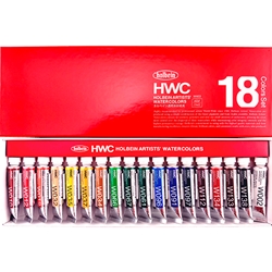 Holbein Artists' Watercolor, 18 color set 5ml tubes