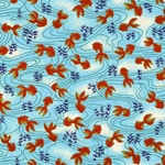 Japanese Chiyogami Paper- Turquoise Koi Pond 18"x24" Sheet