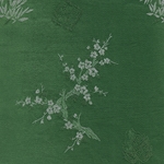 Chinese Brocade Paper- Sakura and Bamboo on Green 26x16.75" Sheet