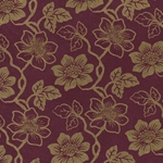 Nepalese Printed Paper- Gold Sakura on Burgundy 20x30" Sheet