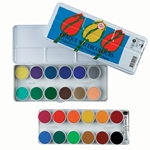 Talens 24 pans Opaque Watercolours in Metal Box