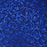 **NEW!** Metallic Royal Blue Roses on Black Paper 22x20" Sheet