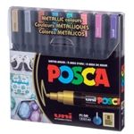 POSCA Paint Marker Sets, 8-Color PC-5M Medium Metallic Colours Set