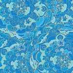 "NEW!" Printed Paper from India- Mandala in Blue and Gold 22x30" Sheet