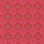 Printed Cotton Paper from India- Morroccan Tiles in Pink and Gold on Red 22x30 Sheet