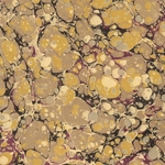 *ALL NEW PATTERN!* Handmade Italian Marble Paper- Stone Marble in Burgundy, Brown, and Yellow 19.5 x 27" Sheet