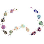 Decorative Paper Garland- Multicolor Ladybugs