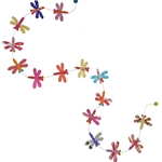 Decorative Paper Garland- Multicolor Dragonflies