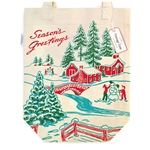 Cavallini Tote Bag- Christmas Winter Wonderland