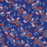 Orange & White Koi in an Indigo Pond - 19"x26" Sheet