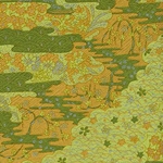 Kirara Green and Gold Flowers & Leaves - 25"x18.75" Sheet