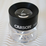 Carson LumiLoupe 10X Magnifier with Snap-On Reticle