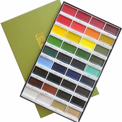 Kuretake GANSAI TAMBI 36 colors set, Watercolor Paint Set