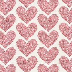 Rossi Italian Letterpress Paper- Red Rose Hearts