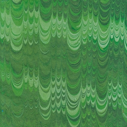 Nepalese Marbled Paper- Rippled Green