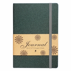 Shizen Design Acid Free Journal- 6"x8" Green Cover (White Pages)