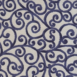 Blue Scrolls on Taupe 21x31" Sheet