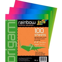 Origami Rainbow Folding Squares 100 Sheets 8x 8