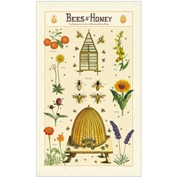 Cavallini Tea Towel- Bees & Honey