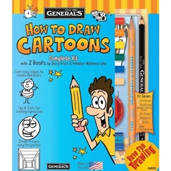 General Pencil and Matthew Luhn have partnered to create great new sets and books that teach How To Draw Cartoons and How to Draw Cartoon Animation FlipBooks.  This fun kit includes 2 Books by Pixar Animator/Cartoonist/Story Veteran Matthew Luhn as well as: 1 Jumbo Cartooning Pencil 1 Layout® Soft Drawing Pencil 1 3B Drawing Pencil 6 PlastiPastel® Crayons 1 General's® Factis® Artist Eraser 1 All-Art® Sharpener Bonus Sketch Book