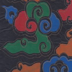 Tibetan Flame Print Lokta Paper- Indigo 20x30" Sheet