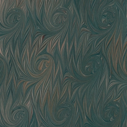 Handmade Italian Marble Paper- French Curl Twilled Sea Green & Yellow on Craft 19.5 x 27" Sheet