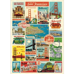 Cavallini Decorative Paper -  San Franciso 20"x28" Sheet