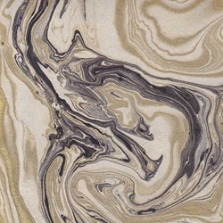 Nepalese Marbled Lokta Paper- Gold and Black on Natural