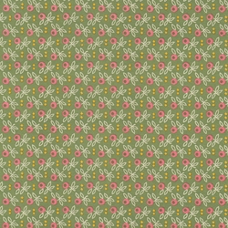 Carta Varese Florentine Paper- Pink Flowers on Green 19x27 Inch Sheet