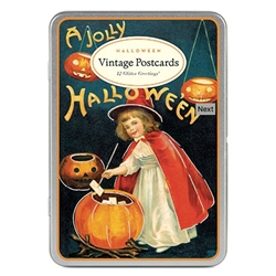 Cavallini Vintage Postcard Glitter Greetings- Halloween