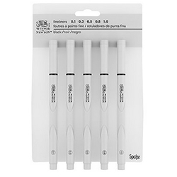 Winsor & Newton Fineliner Set (.1, .3, .5, .8 and 1mm.)