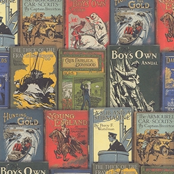 "Boy's Own" Vintage Book Covers- 19x5x27" Sheet