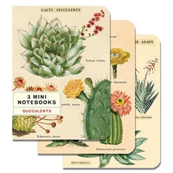 Cavallini Succulents Mini Notebook Set