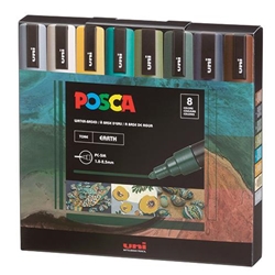 POSCA 8-Color PC-5M Earth Tone Set