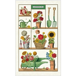 Cavallini Tea Towel - Gardening