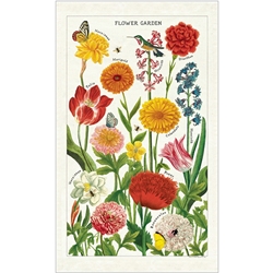 Cavallini Tea Towel - Flower Garden