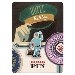 Bomo Art Budapest Enamel Pin- Bellboy