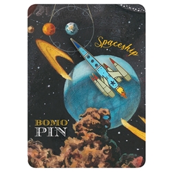 Bomo Art Budapest Enamel Pin- Spaceship