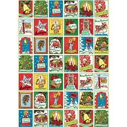 Cavallini Decorative Paper - Christmas Quilt 20"x28" Sheet