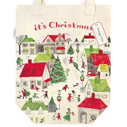 Cavallini Tote Bag - Christmas Village