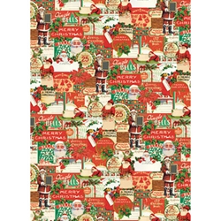 Cavallini Decorative Paper - Vintage Christmas 20" x 28" Sheet